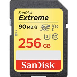 SanDisk Extreme 256GB Class 10 SDXC UHS-I Memory Card