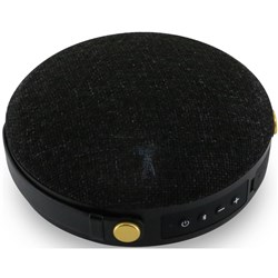 Flea Market Round Fabric Bluetooth Speaker (Black)
