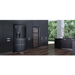 LG GFV570MBL 570L  Slim Door in Door French Door Fridge (Matte Black S/Steel)