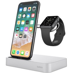 Belkin Valet Charge Dock for Apple Watch & iPhone (Silver)