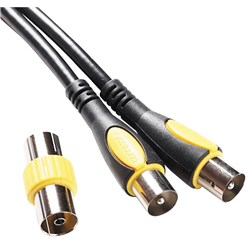 Connexia - X03456 Male To Male Flylead Cable With Female Adaptor (4.0m)