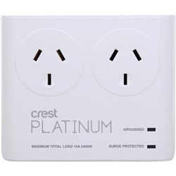Crest Platinum 2 Socket Device Protector Power Adaptor