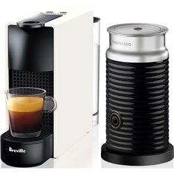 Breville Nespresso Essenza Mini Coffee Machine Bundle (White)