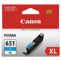 Canon CLI651XLC High Yield Ink Cartridge (Cyan)