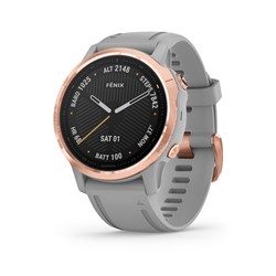Garmin Fenix 6S Sapphire Edition Sports Watch (Rose Gold with Powder Grey Band)