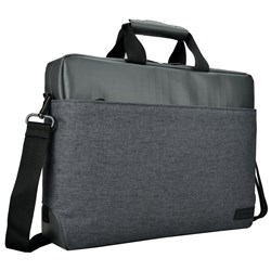 EVOL Byron Water Resistant 15.6' Laptop Shoulder Briefcase Bag (Dark Grey)