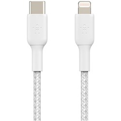 Belkin BoostUp Charge USB-C to Lightning Braided Cable 1m (White)