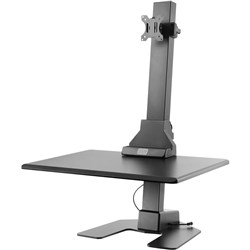Ergovida Single Monitor Electric Desktop Workstation (Black)