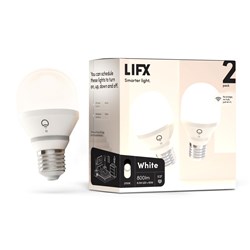 LIFX White A60 800lm E27 Smart Bulb (2 Pack)
