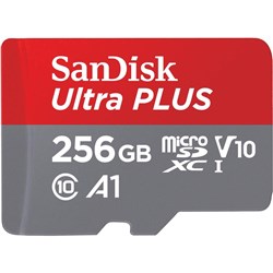 SanDisk Ultra Plus microSDXC 256GB 130MB/s Memory Card
