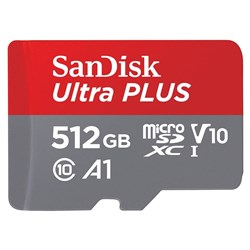 SanDisk Ultra Plus microSDXC 512GB 130MB/s Memory Card