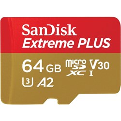 Sandisk Extreme Plus micro SDXC 64GB Memory Card
