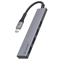 Bonelk Long-Life USB-C to 4 Port USB 3.0 Slim Hub (Space Grey)
