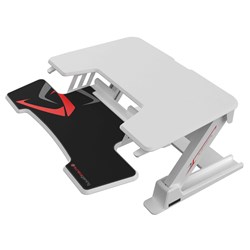 Eureka Ergonomic Height Adjustable Gaming  Sit Stand Desk 36'' (White)