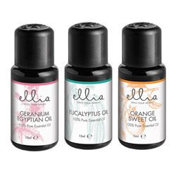Homedics Ellia Oil 3  Pack (Eucalyptus. Orange. Geranium)