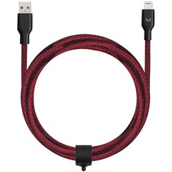 Moyork Cord  2m Lightning to USB-A Nylon Cable (Merlot Red)
