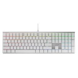 CHERRY MX 10.0 RGB Gaming Keyboard (Silver and White) MX Low Profile Red Switch