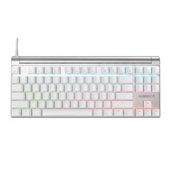 CHERRY MX 8.0 RGB Gaming Keyboard (Silver and White) Mx Red Switch
