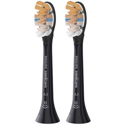 Philips Sonicare A3 Premium All-in-one Brush Head 2 Pack (Black)