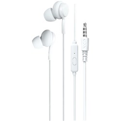 XCD Wired In-Ear Headphones with In Line Call Answering (White)