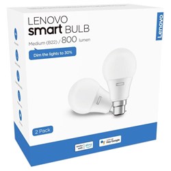 Lenovo Smart White Bulb B22 2 Pack (2022)