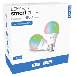Lenovo Smart Colour Bulb B22 2 Pack (2022)