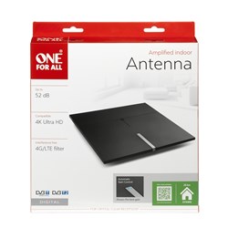 One For All Premium 52dB Amplified HD Indoor Antenna