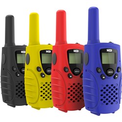 XCD UHF CB Handheld Radio 4 Pack (Red/Blue/Yellow/Black)