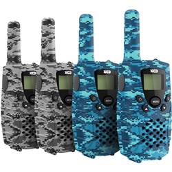 XCD UHF CB Handheld Radio 4 Pack (Grey & Blue Camouflage)