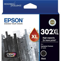Epson 302XL Claria Premium High Capacity Ink Cartridge (Black)