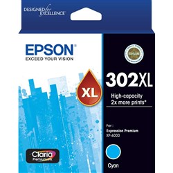 Epson 302XL Claria Premium High Capacity Ink Cartridge (Cyan)