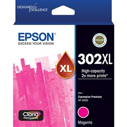 Epson 302XL Claria Premium High Capacity Ink Cartridge (Magenta)