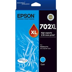 Epson 702XL DURABrite Ultra High Capacity Ink Cartridge (Cyan)