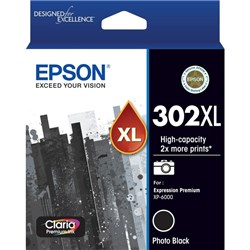 Epson 302XL Claria Premium High Capacity Ink Cartridge (Photo Black)