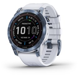 Garmin Fenix 7 Sapphire Solar Sports Watch (Mineral Blue/Whitestone)