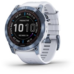 Garmin Fenix 7X Sapphire Solar Sports Watch (Mineral Blue/Whitestone)