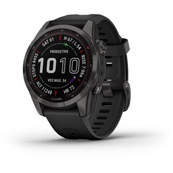 Garmin Fenix 7S Sapphire Solar Sports Watch (Carbon Grey/Black)