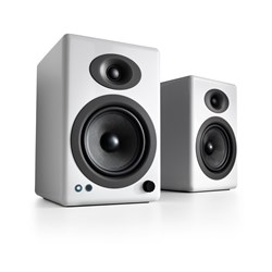 Audioengine A5  Wireless Powered Bookshelf Speakers (Hi-Gloss White)