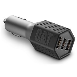 CAT Rugged Triple USB-A Fast Car Charger