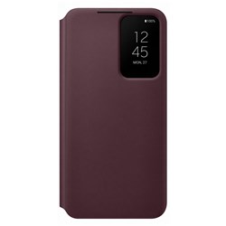 Samsung Smart Clear View Cover for Galaxy S22 (Burgundy)
