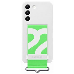 Samsung Silicone with Strap Cover for Galaxy S22 (White)