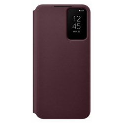 Samsung Smart Clear View Cover for Samsung S22  (Burgundy)