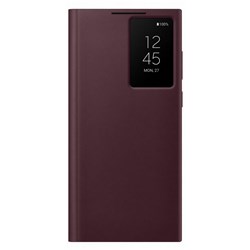 Samsung Smart Clear View Cover for Galaxy S22 Ultra (Burgundy)