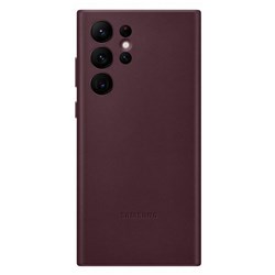 Samsung Leather Cover for Galaxy S22 Ultra (Burgundy)