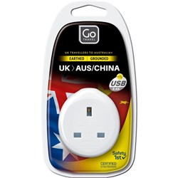 Go Travel Inbound UK with USB-A Travel Adapter