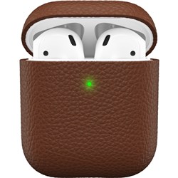 KeyBudz Artisan Series Leather Case for AirPods (Natural Brown)