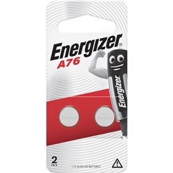 Energizer Alkaline A76 Coin Battery (2pk)