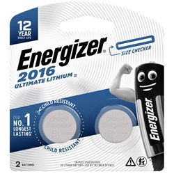 Energizer Ultimate Lithium CR2016 Coin Battery (2pk)