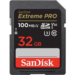 SanDisk Extreme PRO SDXC 32GB 100MB/s Memory Card [2022]