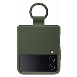 Samsung Silicon Cover with Ring for Galaxy Z Flip4 (Khaki)